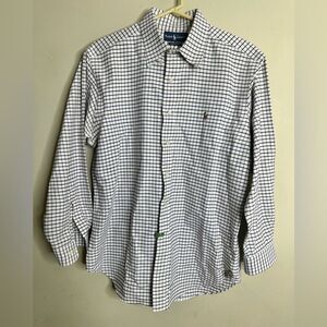 Ralph Lauren Shirt Plaid Oxford Button-Front size 16 1/2